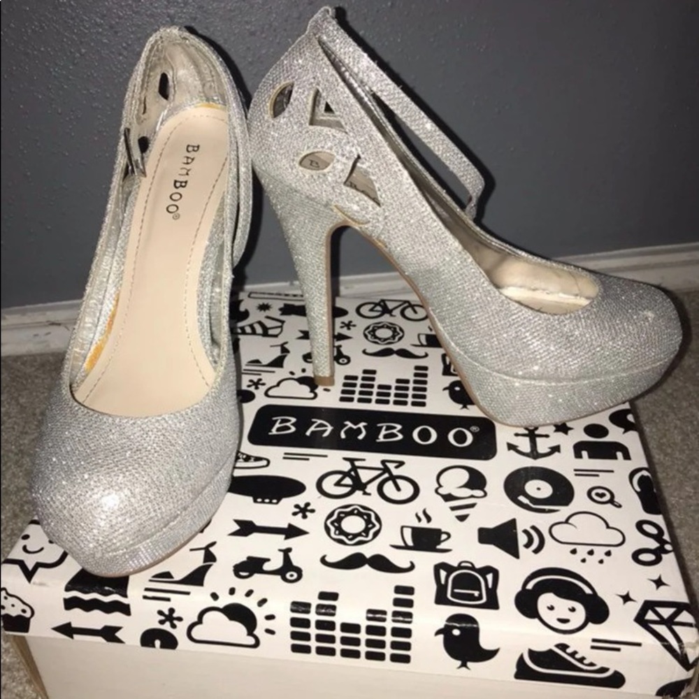 Silver Sparkly Heels
